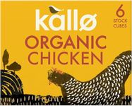 Kallo Organic Chicken Stock Cubes, Gluten Free & Coeliac Friendly with No Artificial Colours, Flavours or Preservatives, Premium Stock for Broth, Soups, Sauces & Gravies, 90 Pack – 15 x 66g