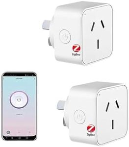 Jinvoo Zigbee Smart Plug, Zigbee Socket, Alexa Plug, App Remote Control, Compatible with Alexa, Google, Requires Zigbeee Hub, 2 Packs