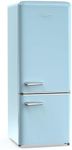 iio 7 Cu Ft Bottom Freezer Retro Refrigerator, Small, with Mini Fridge for Bedroom, 3 Glass replacement Shelves, LED Light,1 Crisper, 2 Drawers (Blue)