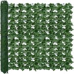 ODTORY Artificial Ivy Privacy Fence Wall Screen: 40X100 in UV-Anti Faux Greenery Backdrop Ivy Vine Leaf Hedges Fence Panels for Patio, Balcony, Garden, Backyard Indoor Outdoor Green Decor