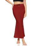 ZORNITSA Lycra Saree Shapewear Petticoat for Women, Skirts for Women (Maroon, XL)