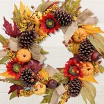 Fall Wreath for Front Door, 24’’ Ar