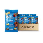 GERBER Veggie Hearts Tomato, Baby snacks, 10 Months & Up, Source Of Vitamin B1, Iron & Zinc, 3g Whole Grains, No Artificial Colours, No Artificial Flavours, No Added Sugar, No Added Salt, Case of 6, 210 g