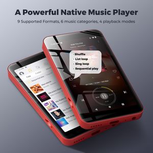 innioasis 160GB MP3 Player – Red High-Capacity Portable Music Player