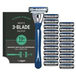 by Amazon Men's 3 blade razor with 19 cartridges