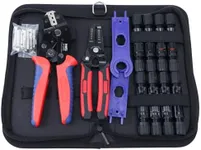 HKS Solar PV Panel Crimping Tool Kit with Crimper Stripper and 8 Pairs Solar connectors and 1Pair Solar Connector Spanner Wrench, Crimper Tool for Solar Cable AWG14-10,2.5/4/6mm²