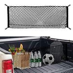 LINKCRO Truck Bed Cargo Net for Pickup Truck Bed - Premium Truck Bed Net for Trunk Organizers and Storage - Trunk Mesh Cargo Net for Chevrolet Silverado, FT150, GMC