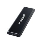 Integral SlimXpress 2TB USB & USB-C 3.2 Gen 2 Portable External SSD - Super Fast 1050MB/s Read / 1000MB/s Write speeds, Sleek Aluminium Casing and Plug & Play. Mac, PC, XBOX & Playstation Compatible