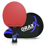 DRAXX Sports Table Tennis Bat 7 Stars | Professional Carbon Paddle for Unmatched Control, Spin & Power | Ultra-Lightweight Ping Pong Racket Only 175g | 2mm Sponge & Advanced Rubber for Performance