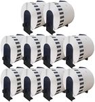 BJTR 10 Rolls DK-22205 Labels 62mm(W) x 30.48m(L) 4000 Labels Standard Address White Sticker Labels Compatible with Brother QL-800 820NWB 500 500BS 1060N 700 720NW 810W 1050N 1100NWB Label Printers