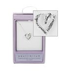 Equilibrium Silver Plated Coiled Message Heart Necklace Friend