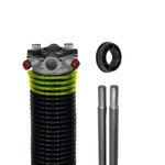 Garage Door Torsion Spring (0.207" Wire x 2" D x 25" L) with 1" Nylon Bushing + Winding Bars | Left Hand Wound Replacement (Right Side)