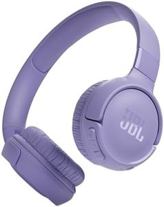 JBL Tune 520BT, JBL Pure Bass Sound, Wireless Bluetooth 5.3 Technology, Customize Your Listening Experience, Up to 57H Battery Life and Speed Charge (5mins = 3H), Purple