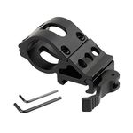 FOCUHUNTER 25.4mm Angled Offset Low Profile Ring Mount QD Picatinny Rail for Flashlight Torch Laser Sight Aluminum Alloy Hunting Accessories Quick Release Scope Mount