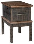 Ashley Furniture Signature Design - Stanah Chairside End Table - Power Enabled Rustic, Two-Tone