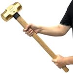 WEDO Brass Sledge Hammer with Wooden Handle, 16lb, 900mm, 35.5"