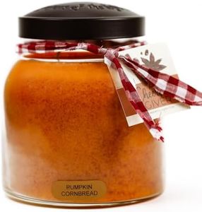 A Cheerful Giver - Pumpkin Cornbread - 34oz Papa Scented Candle Jar with Lid - Keepers of The Light - 155 Hours of Burn Time, Gift for Women, Orange