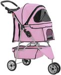 New Pet Stroller Cat Dog Cage 3 Whe