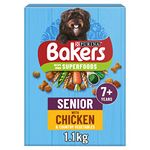 Bakers Senior Dry Dog Food Chicken and Veg 1.1kg, Pack of 5