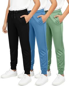 3 Pack Boys Girls Youth Active Teen Mesh Boy Sweatpants Joggers Running Basketball School Track Pants Athletic Workout Gym Apparel Training Jogger Fit Kid Clothing Casual Pockets - Set 9,S(8)