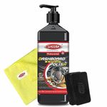 SHEEBA Dashboard & Interior Polish Protectant (1Ltr Pack) with Microfiber Towel & Applicator Foam Pads, Restores Original Look, Long Lasting, Non-Greasy, Prevents Premature Ageing & Dullness.