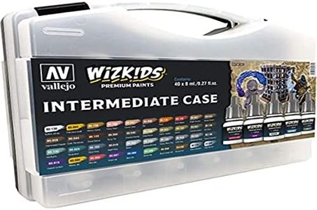 Acrylicos Vallejo Wizkids Paint Intermediate Case 40 Piece Set