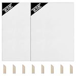 Kurtzy Blank Canvas (2 Pack) - 90 x 120cm (36" x 48") - Canvas Painting Large Frame - Canvases for Painting and Art - Pre Stretched Large Canvas Board Set - Plain Canvas for Acrylic