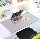 Desk Pad with Edge Protector, Soft Luxury PU Leather Desk Ultra Thin Waterproof Mouse Pad Non-Slip