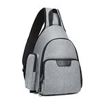 MOSISO Camera Bag Sling Backpack, Full Open Camera Case with Tripod Holder&Rain Cover&Modular Insert for DSLR/SLR/Mirrorless Camera Compatible with Canon/Nikon/Sony/Fuji, Grey