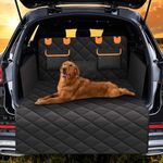 EasyHaWei 4-in-1 SUV Cargo Liner for Dogs, Non-Slip Water Resistant Pet Trunk Mat with Side Flaps Protector & Back Seat Organizer, Dog Backseat Cover for SUVs Vans （Standard）