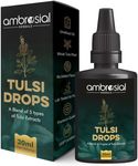 Ambrosial Tulsi Drops Concentrated Extract of 5 Tulsi 30ml | Natural Immunity Booster | Relieves Cough & Cold | Raw Extract of Holy Basil Leaf (30ml)