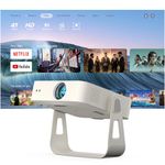 [Official Netflix & 18000L Auto Focus] Mini Projector – WiFi & Bluetooth, XuanPad 1080P Supported, Portable Projector with 210° Rotatable Stand, Auto Keystone, Dust Removal & Cooling Design