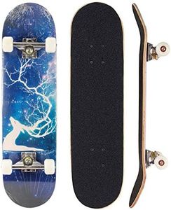 Sumeber Skateboard Adulte Trick Skate Board pour Débutant, Cadeau d'anniversaire Skateboards pour Enfants Adolescent Adultes (Fantasy Elk)
