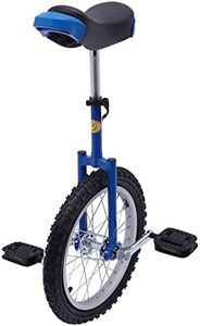 DYNAMI 24 Inch Unicycle with Steel Carbon Frame,Leakproof Tire,Adjustable Seat,Curved PU Seat,Mute Bearing,Exercise Bicycle for Adults Outdoor Sports Fitness Exercise (Blue)