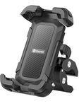 tounee Motorcycle Phone Mount - Dual Vibration Dampener, Tool-Free Bike Phone Holder Handlebar Clip & Secure Lock for iPhone 16/15 Pro Max, 4.7-6.9" Phones - Black