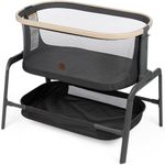 Maxi-Cosi Iora Bassinet Classic Graphite: Portable Baby Bassinet, Infant Bedside Sleeper Crib, Height Adjustable, Breathable Mesh, Large Storage Basket