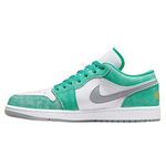 Jordan Men's 1 Low SE Oxidized Green/Oxidized Green (FQ7687 300), New Emerald/Taxi-white, 8