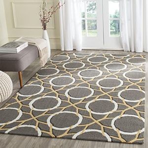 SAFAVIEH Four Seasons Collection 5' x 8' Grey/Ivory FRS238B Hand-Hooked Geometric Area Rug