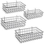 Pegboard Baskets, Set of 4 Black - 
