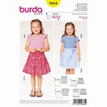 BURDA SEWING PATTERN KIDS SUPER EASY TOP SKIRT SIZE 2 - 7 9364