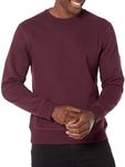 Amazon Essentials Men's Fleece Crew Neck Sweatshirt (Available in Big & Tall), Burgundy, XL