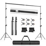 EMART 8.5x10FT Backdrop Stand, Photo Video Studio Adjustable Heavy Duty Background Support System Kit for Photography Parties Wedding