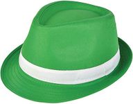 RINCO ST Patrick Day Party Hat Fashionable Classic Irish Fedora Green White One Size