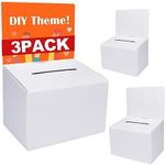 GRAWUN 3 Pack Cardboard Ballot Box 