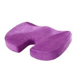 HomDSim Coccyx Orthopedic Memory Foam Seat Cushion for Chair Car Office Home Bottom Seats Massage Cushion (Purple)