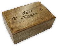 Rutherfords Gifts PERSONALISED MANGO WOOD PET MEMORIAL ASHES CASKET - LARGE