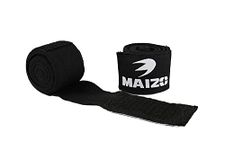 Maizo Stretchable Support Hand wrap, Workout/Boxing & Punching Great for MMA, Muay Thai, Martial Arts, Wrist Support for Adults (180, Black)