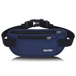 DAITET Running Belt Waist Pack, Fanny Pack for Men&Women, Travel Money Belt, Waterproof Waist Bag, Adjustable Workout Belt Fits All Phone (Navy)