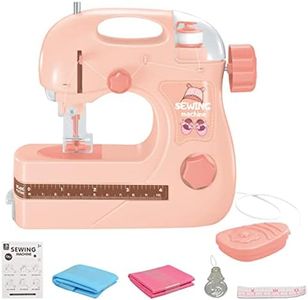 ILSMYSUTRA® Electric Sewing Machine Mini Furniture Toy Learning Toy for Kids Pink