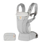 Ergobaby Omni Dream All Carry Positions Softtouch Cotton Baby Carrier with Enhanced Lumbar Support, Pearl Grey, 3-20 Kgs - Newborn